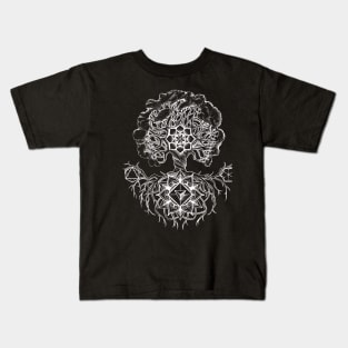 Tree Of Life Sacred Geometric Design Kids T-Shirt